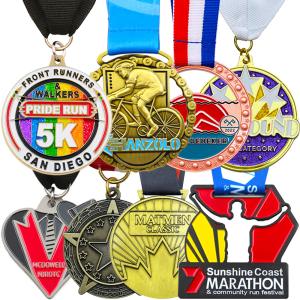 China UV Print Metal Custom Medal 110grams/pc for Sports Music Jiu Jitsu Tennis wholesale