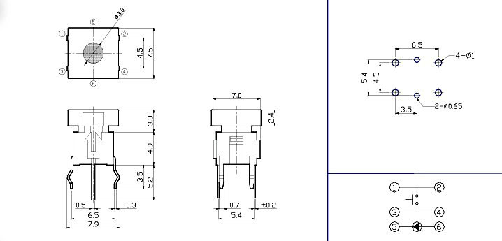 Led Tact Switch AST-1209