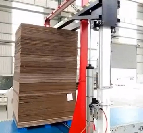PLC Carton Packing Machine Vertical Double PET PP Strap Corrugated Cardboard Box