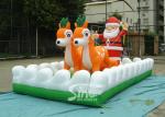 Outside Christmas Inflatables Jingle Bells / Father And Reindeers Running