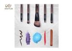9 In1 Wooden Handle 7.4 inch Facial Makeup Brushes