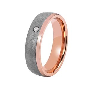 Unique Pattern 6mm Brushed Tantalum Ring Jewelry Mens Tantalum Wedding Band