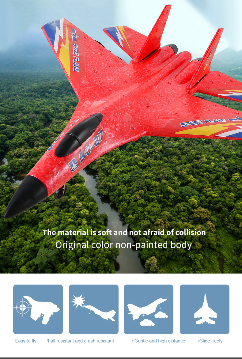 Remote Control Glider Toy for Children Electric AA Foam Airplane Flying Toy 100m Range