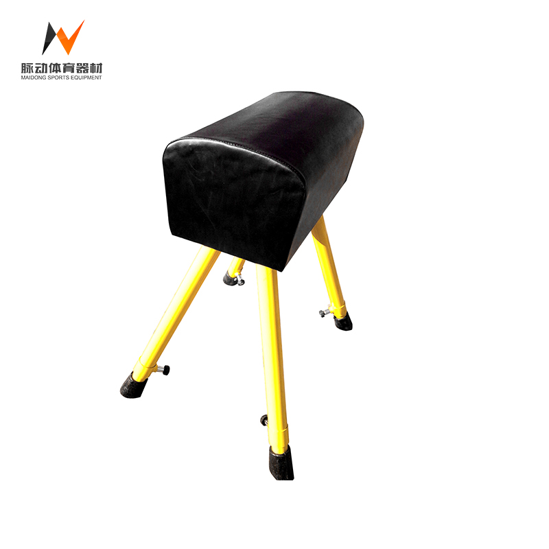 Customized Logo Yellow Horse-Shaped Gymnastic Vaulting Table for Competition or Training