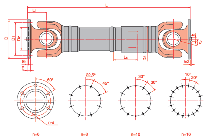 SWC315 Cardan shaft/Drive shaft for lifting /steel rolling machinery heavy-duty machinery