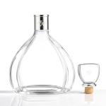 Transparent Round Empty Flint Glass Liquor Wine Whisky Vodka 50ml Capacity for