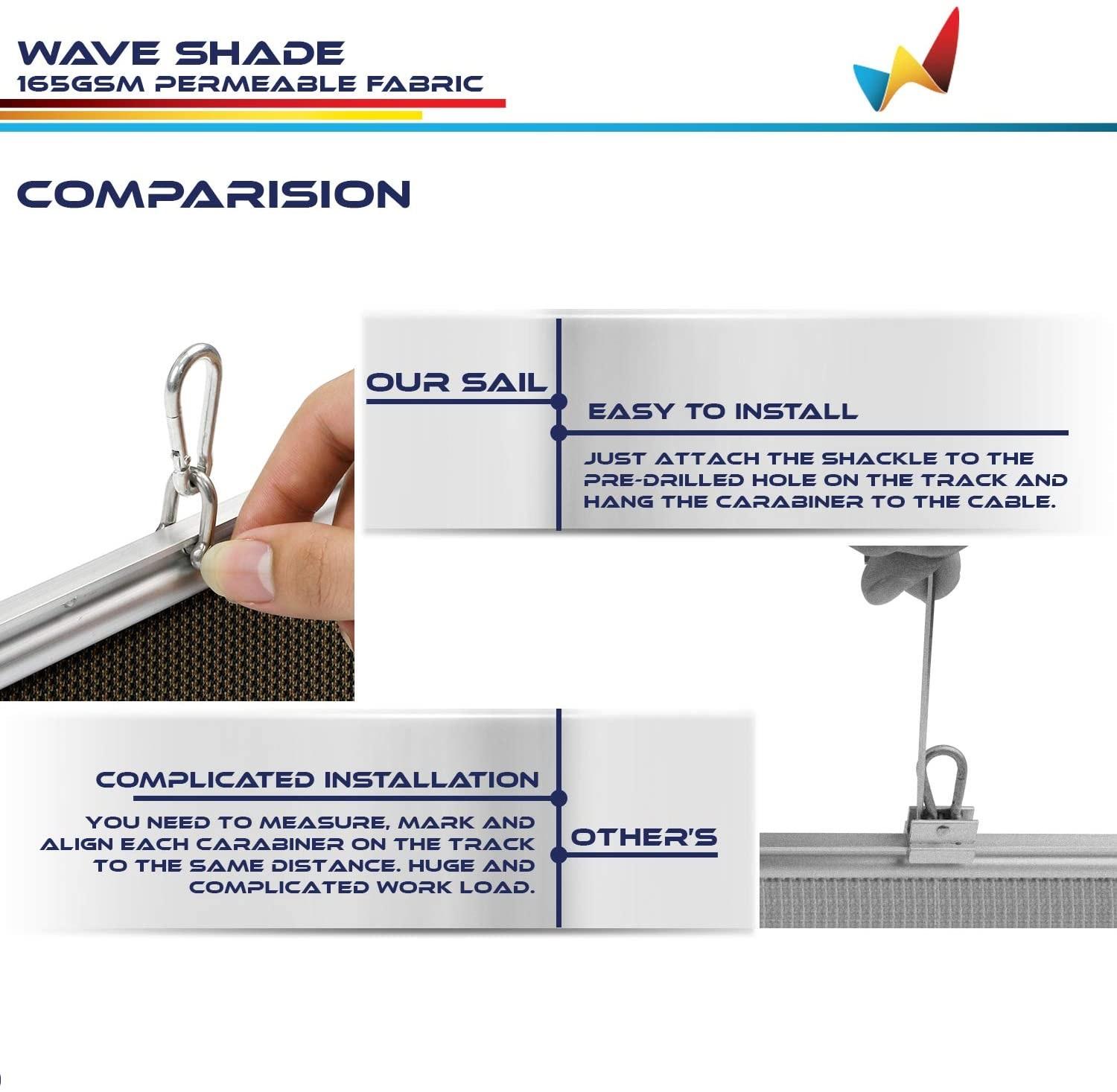 Wave Roof retractable shade pergola Ceiling Awning Shade Fabric Retractable Pergola Canopy