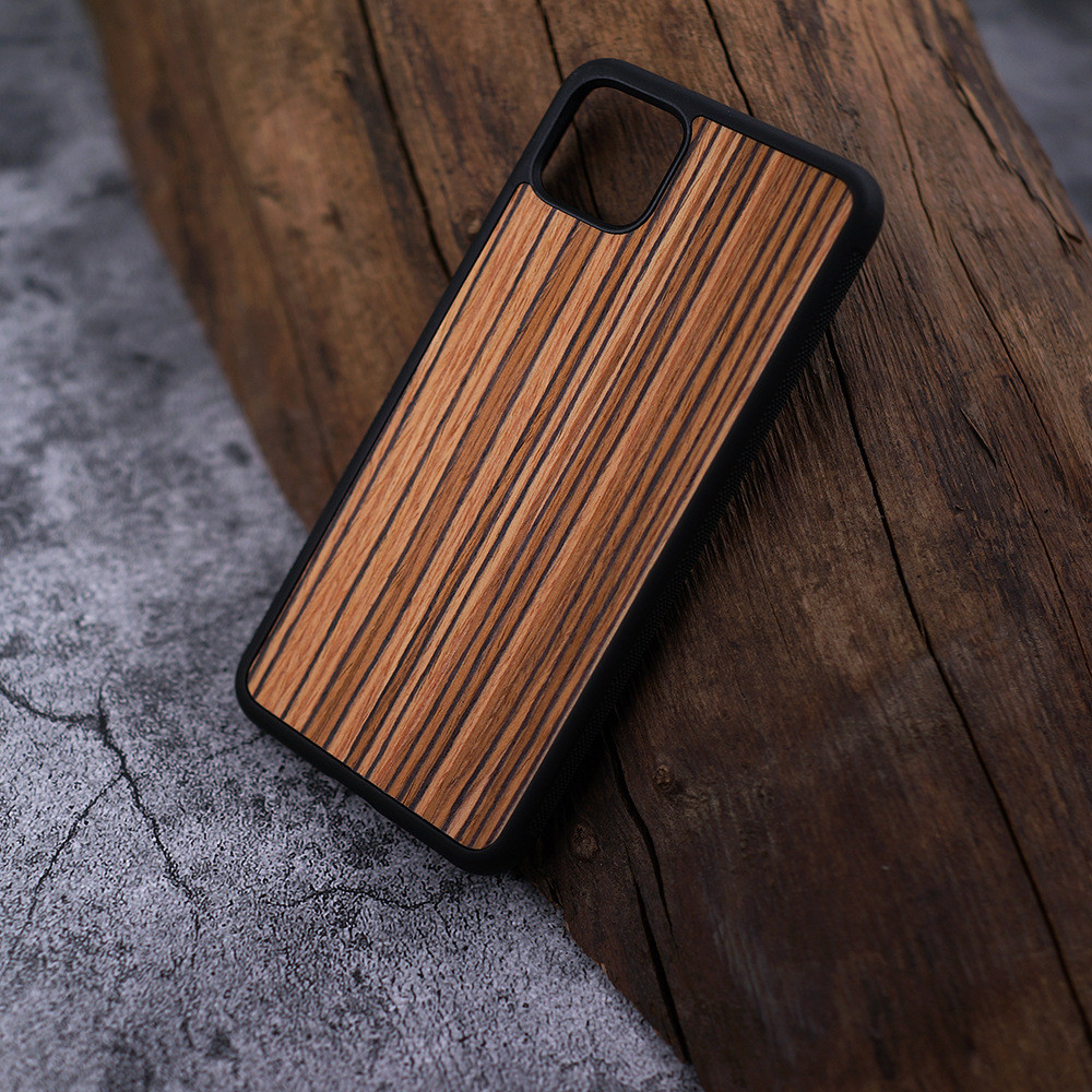 Google Pixel 4xl Shockproof Phone Cases PC Hybrid Wooden Anti-Fall Vintage