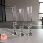 Candelabra Wedding Candle Holders Clear Crystal Candle Holder Centerpieces 50cm