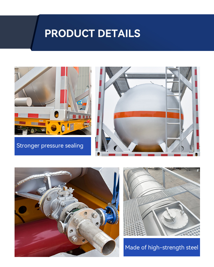 Aluminum Alloy Tank Container For Chemical Dangerous Liquid 30ft 28000 Liters Capacity