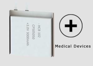 China 3V 3000mAh CP505050 Lithium Pouch Battery wholesale