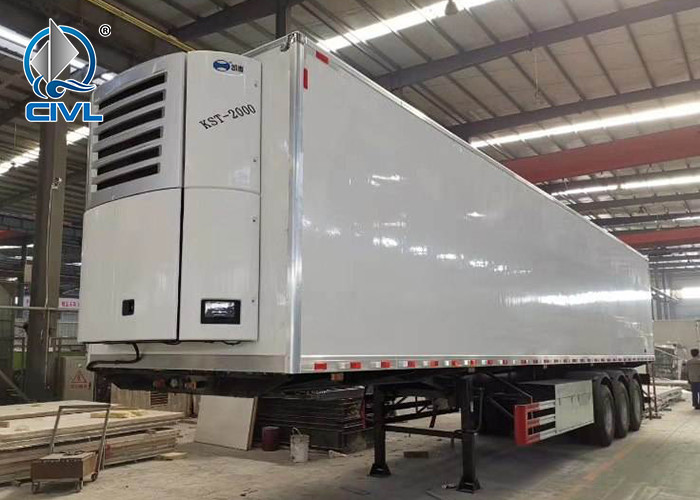 3 Axle Refrigerated Semi - Trailer 13-15m Long Refrigerator Semi Trailer 24000kg Cooler Trailer