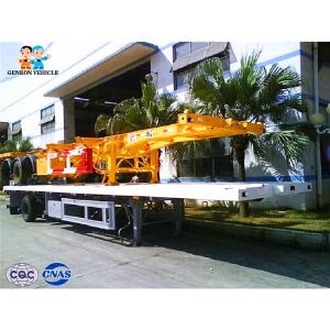 China Port Skeletal Flat Rack Intermodal 40ft Cargo Container Trailer wholesale