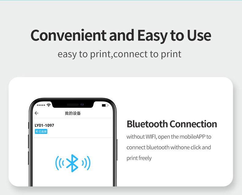 Wireless Bluetooth WiFi Mini Inkless Printer Color Sticker ODM