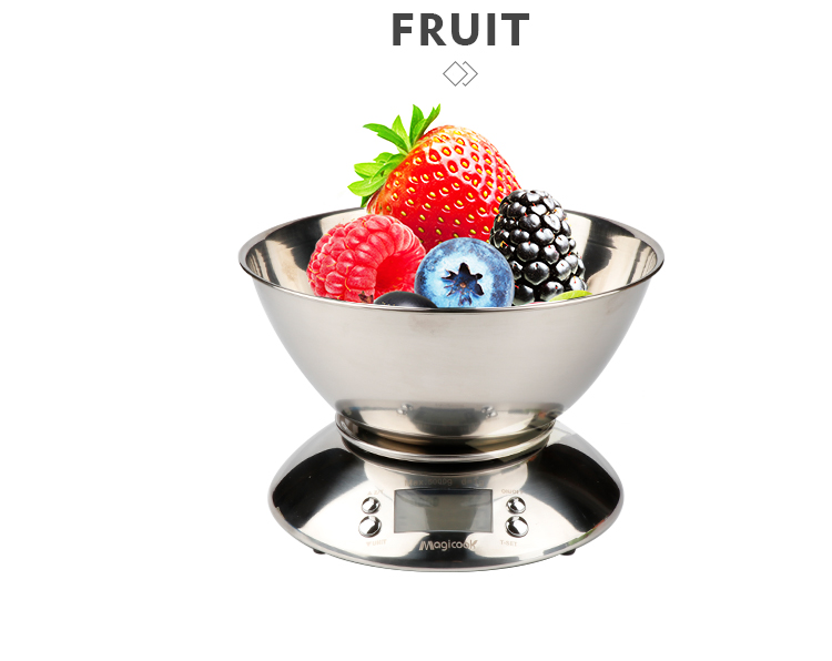 Stainless Steel Material 201 ABS Base Digital Kitchen Scale in 215*145mm Product Size for Accurate and Easy Weighing