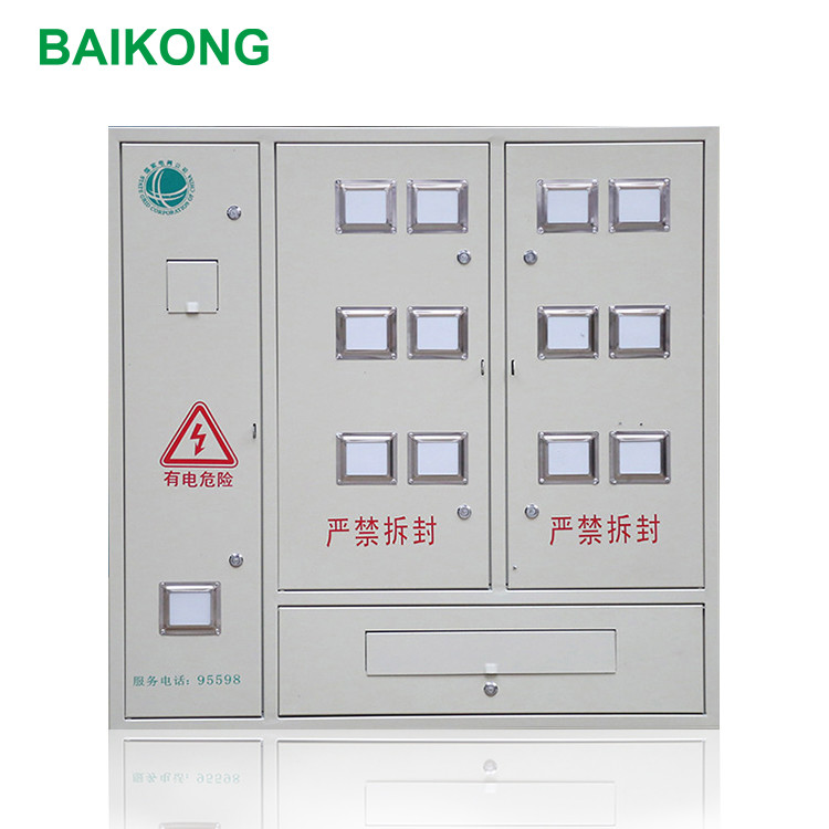 400A 6 Bit AC 3 Phase Meter Box Enclosure Rainproof Dust Proof