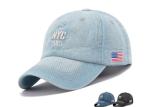 Fashion Style Light Blue Denim Cap , Soft Touch 5 Panel Female Baseball Caps