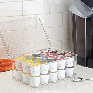 coffee morning routine wakeup bin box lid k-cup donut shop organize