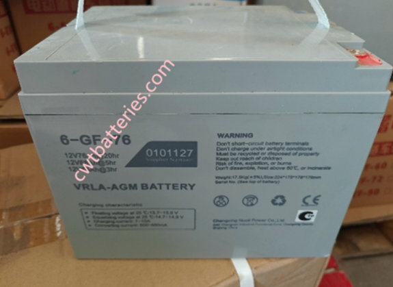 12V 76Ah Rechargeable Forklift Batteries Noblelift Battery 6-GF-76