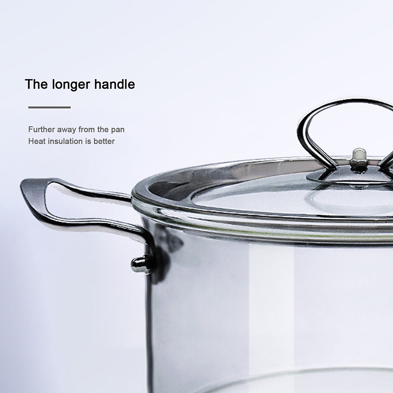Custom Made Transparent High Borosilicate Glass Soup Pot