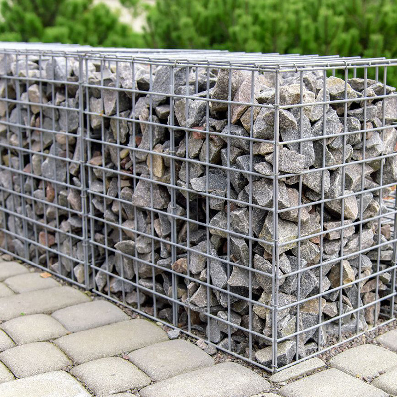 Galvanized 100*50*30 Cm Hole Size Gabion Mattress Spiral Ring Connected Wire Welded Mesh Gabion Mat