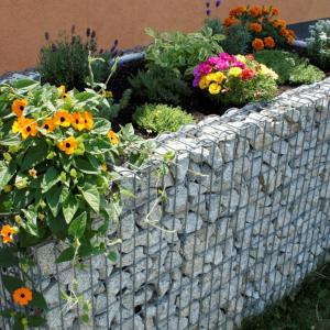 China Welded Gabion Box Tiered Planter Sustainable Drainage Rust Resistant Garden Sculpture wholesale