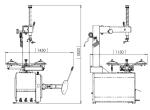 Semi Automatic Tire Changer with swing arm