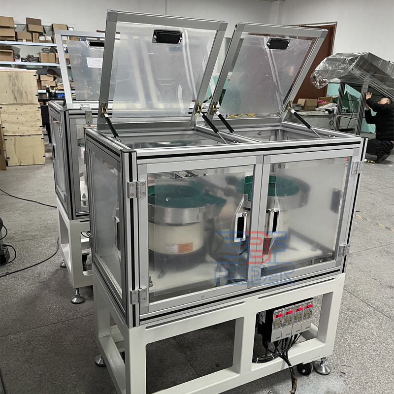 Lower Noise Bowl Feeder Machine Dust Cover Double Feeding Vibratory Parts Feeder