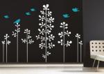 Funky Wall Flower Stickers G185 / Wall Sticker Art