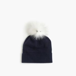 China Plain Knitted Pom Pom Hat Soft Material Gift For Daughter Casual Wear Style wholesale
