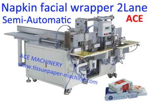 China 2 Lanes Head Semi Automatic Tissue Paper Packing Machine wholesale