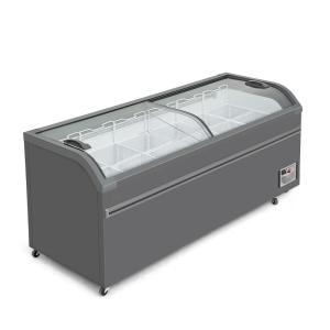 China Commercial Big Capacity Curved Glass Door Chest Freezer wholesale