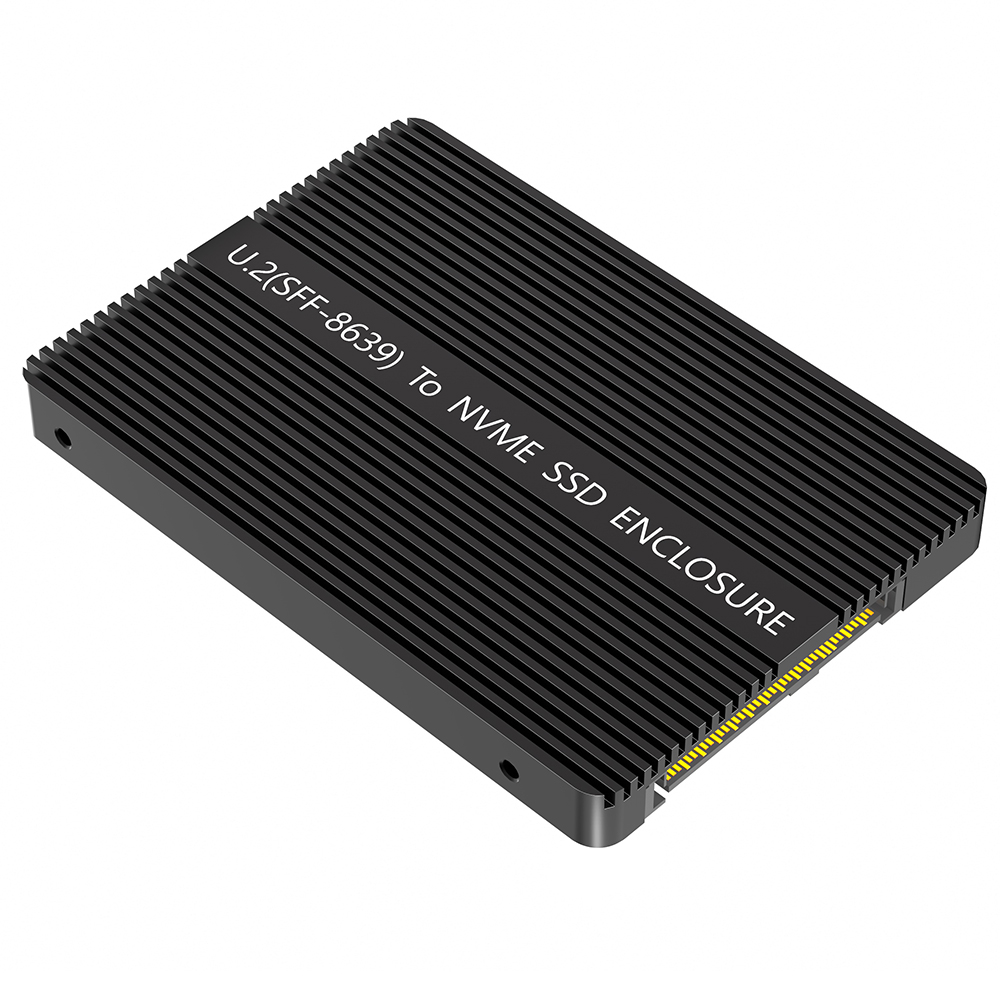 M.2 NVMe to U.2 SSD Adapter 17x11.5x3cm Black with Thermal Pad