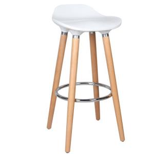 China Bar Furniture Solid Wood Leg ABS Plastic Bar Chair for Modern High Stool Furniture wholesale