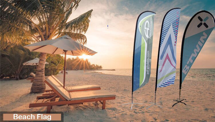 Single Double Sided 4.2m Teardrop Advertising Flags Waterproof