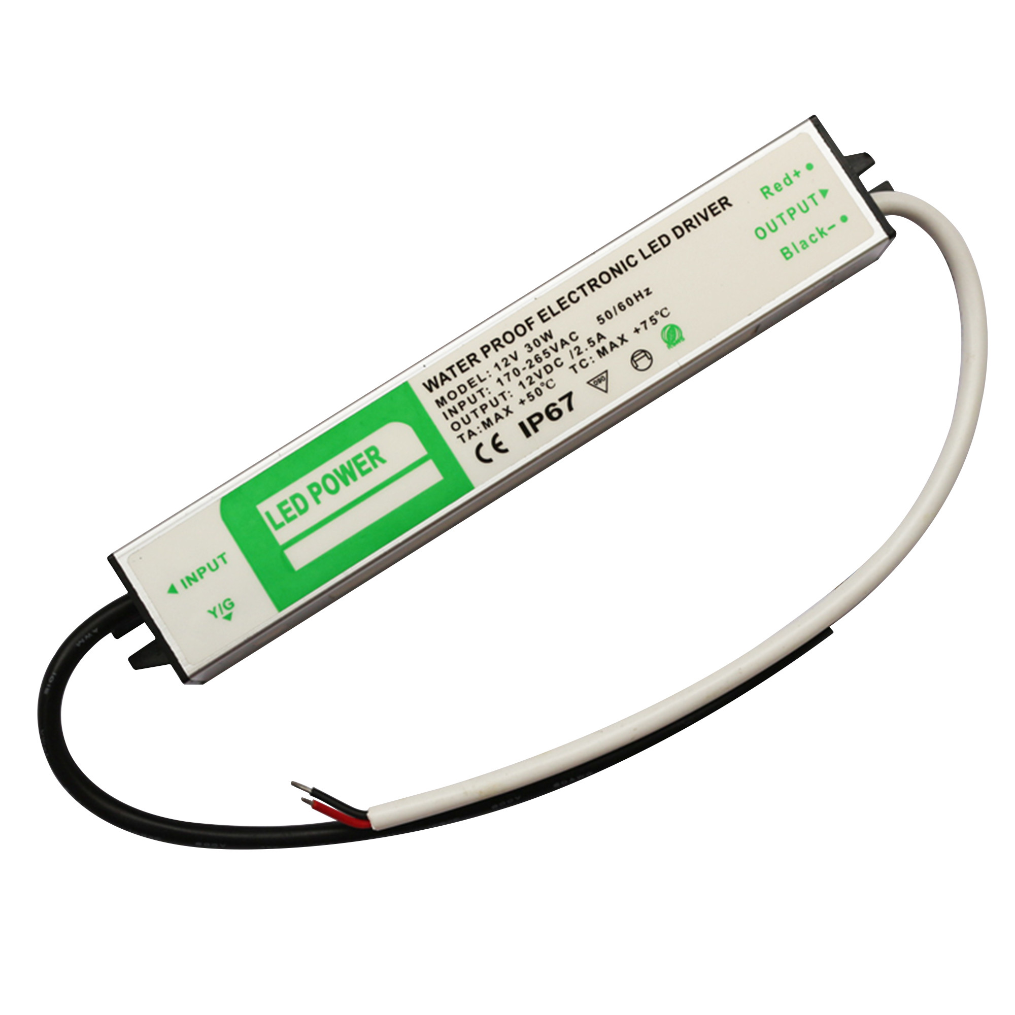 RoHs Multiscene Waterproof LED Power Supply DC 12V 24V Practical