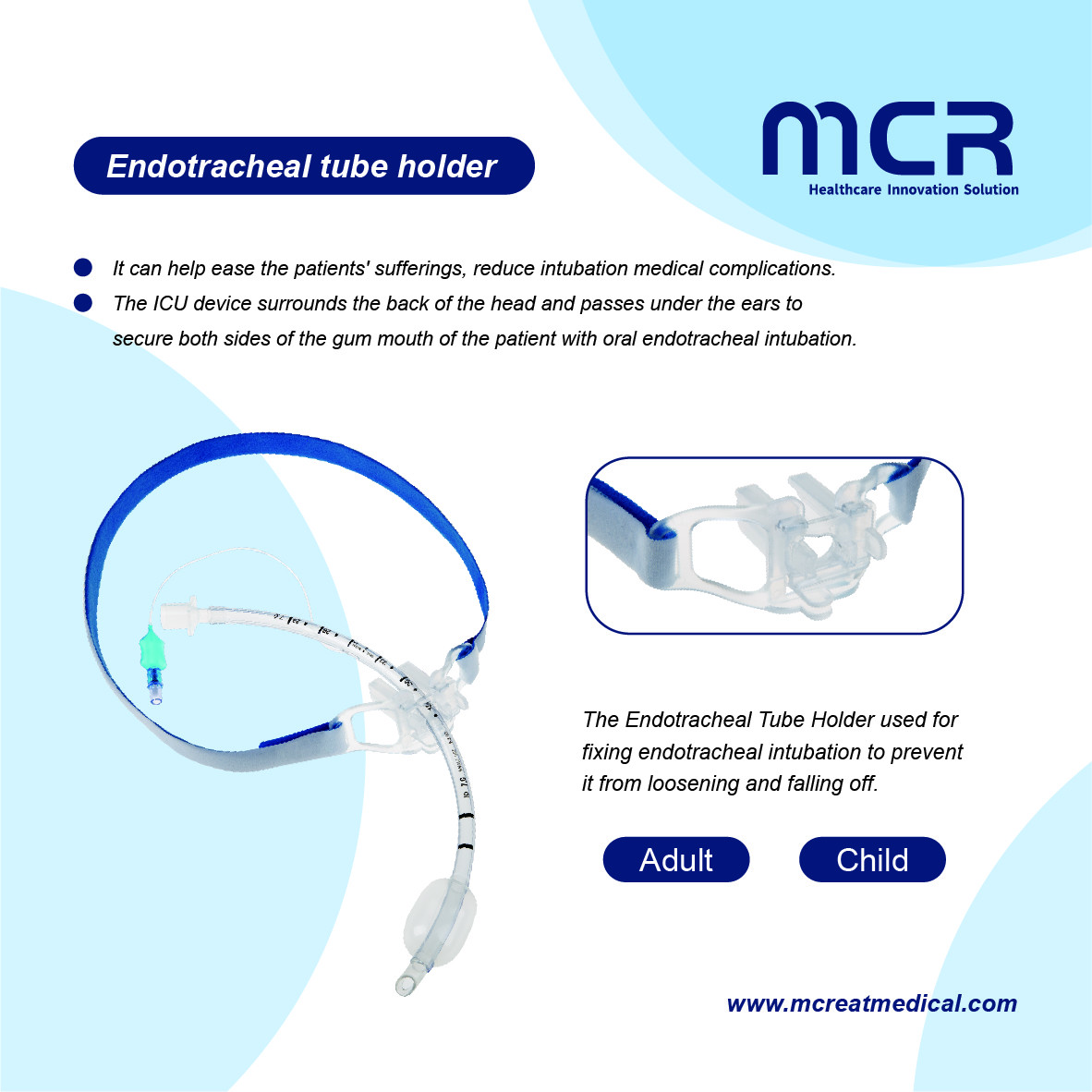DIY Size Endotracheal Holder Kit With Non Woven Belt