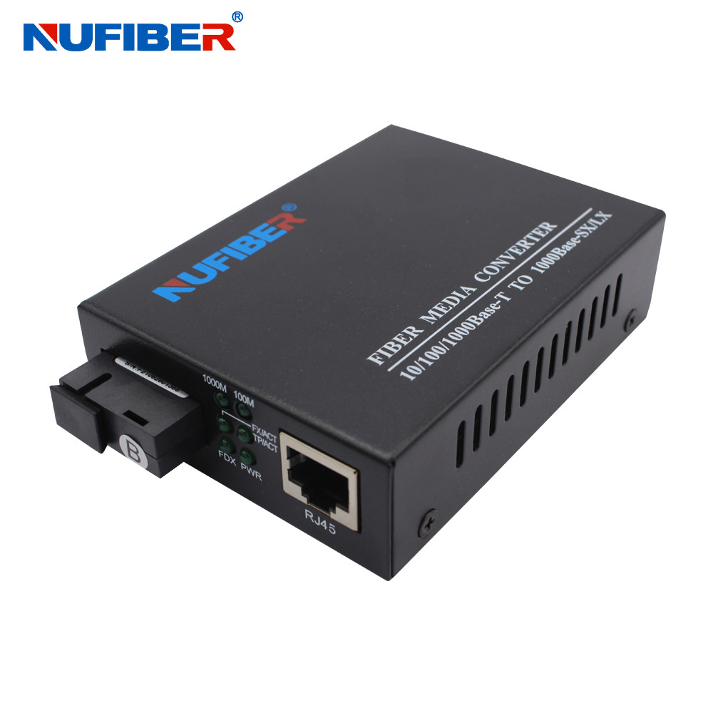 Simplex 1310 / 1550nm 20km SC Gigabit Media Converter 10/100/1000M