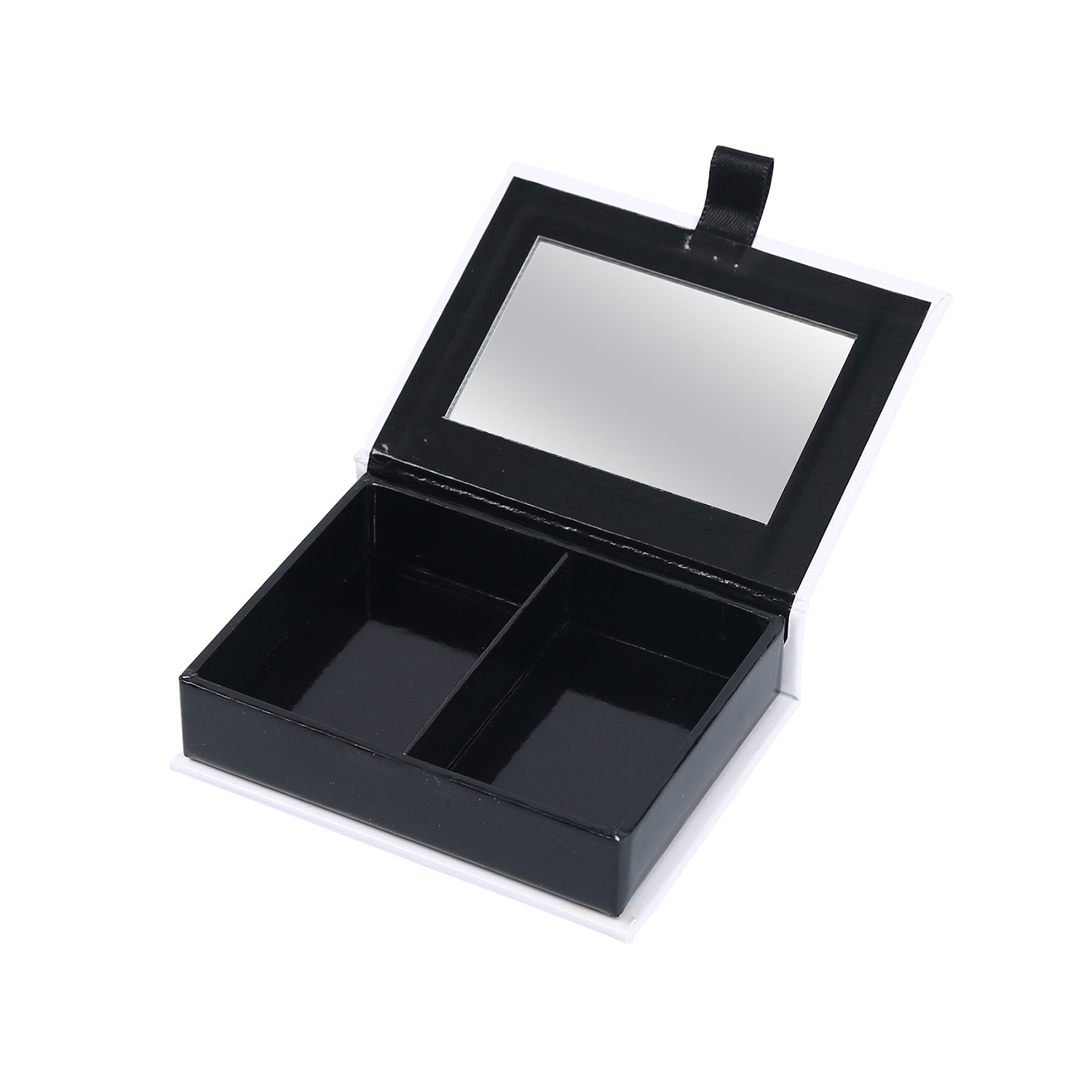 Rectangular Small Magnetic Eyeshadow Palette Baked Custom Eyeshadow Box With Ribbon