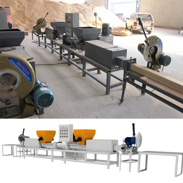 Sawdust Pallet Block Machine With Automatic Pallet Block Cutter