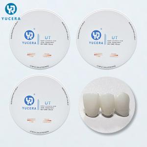 China CAD CAM 98mm White 49% UT Dental Zirconia Blank wholesale