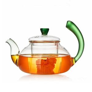 China 600ml Fire Burning Heat Resistant Borosilicate Glass Teapot wholesale