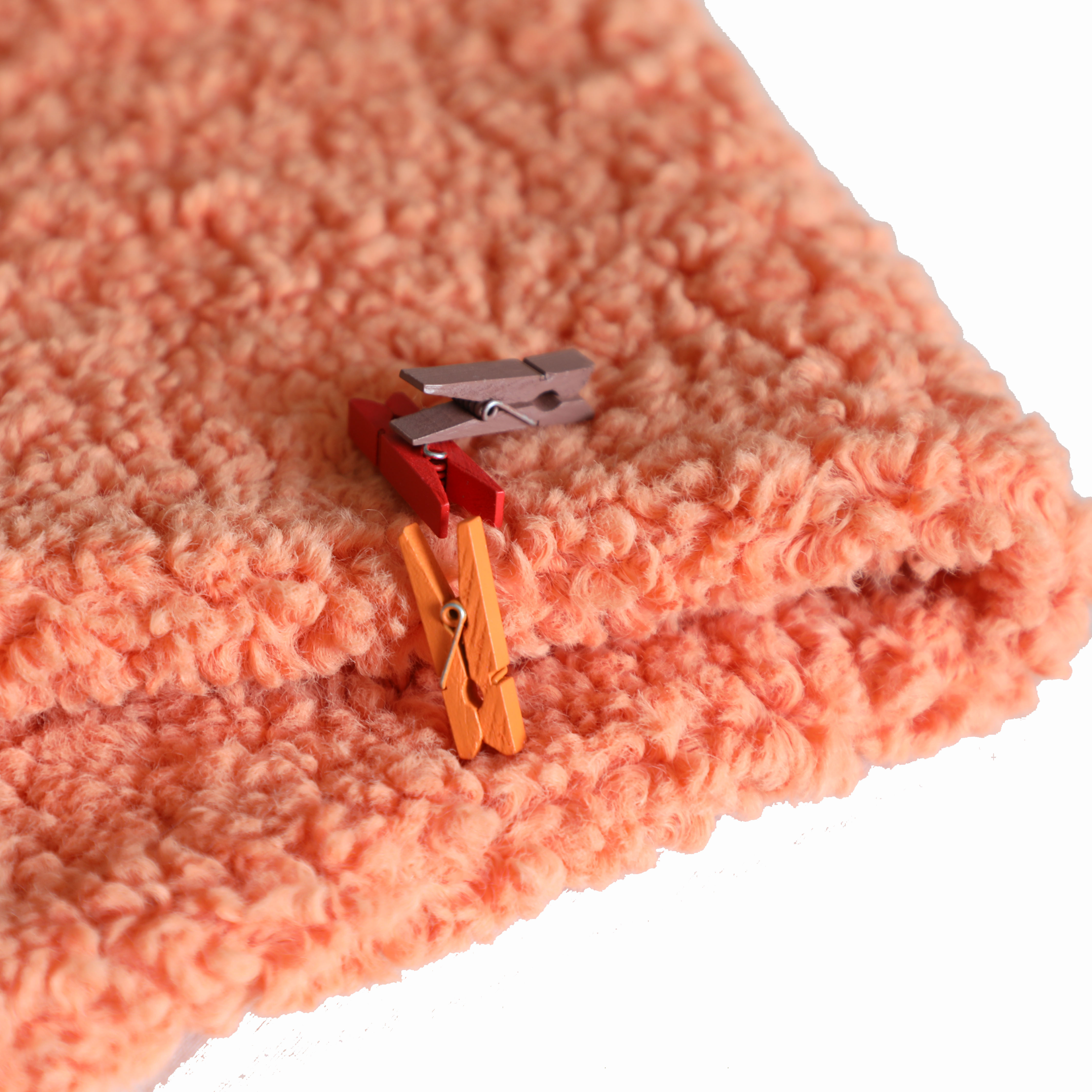 Handbag Soft Sherpa Sheepskin Fabric Plain 288F 350gsm