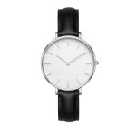 Black Genuine Leather Ladies Wrist Watches With Interchange Strap