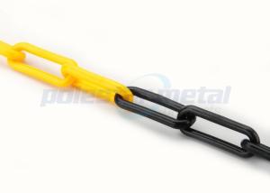 China Anti - UV Black Yellow Plastic Safety Chain 3mm Diameter For Parking wholesale