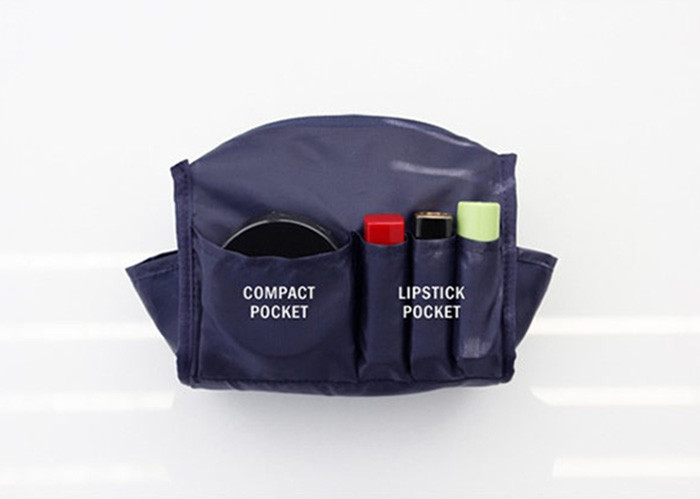 Portable Creative Nylon Travel Cosmetic Bags Coating Plain WIth Multi Function