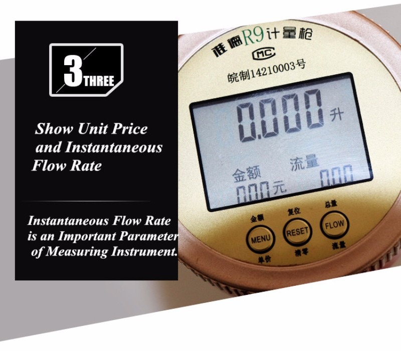 China fuel nozzle with meter manufacturer, flow meter oil dispensing gun