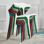 Plastic Dining Chair , One Piece Environmental Protection Stacked Pp Seat