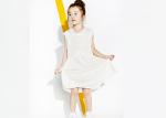 Sleeveless Little Girl Princess Dresses , Floral Jersey Girls Summer Dresses