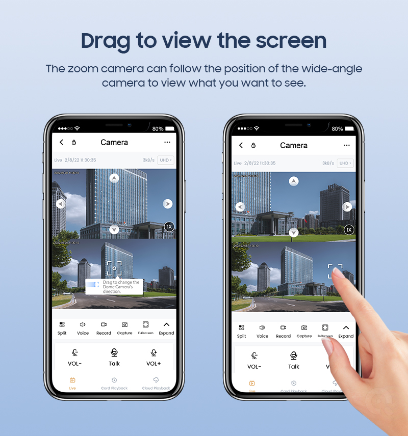 4 Mega Pixel Wireless Speed Dome Security Camera with Multiple Lens and Cloud Storage
